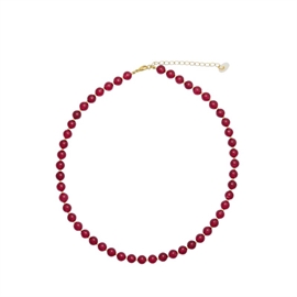 Soi Hailey Rød Jade Halskæde